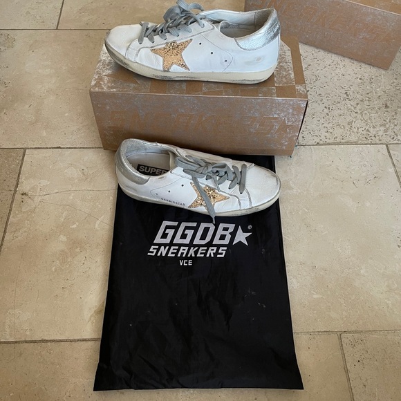Golden Goose Superstar Gold Glitter. - Picture 2 of 4